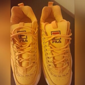 Women yellow gold sneakers